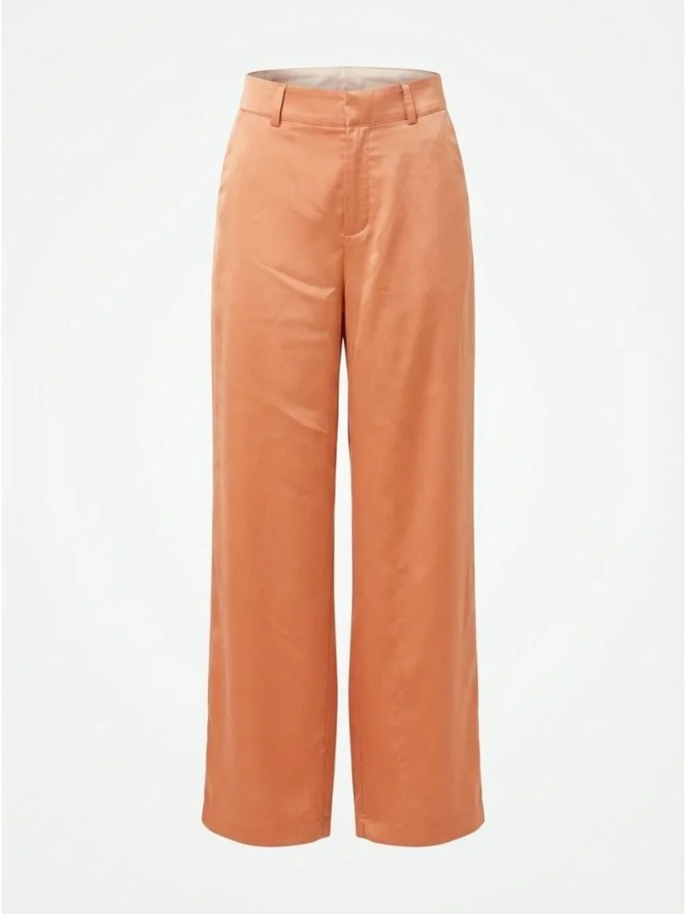 House of Harlow 1960 Satin Wide Leg High Rise Pants Orange Sz S Trousers Glam
